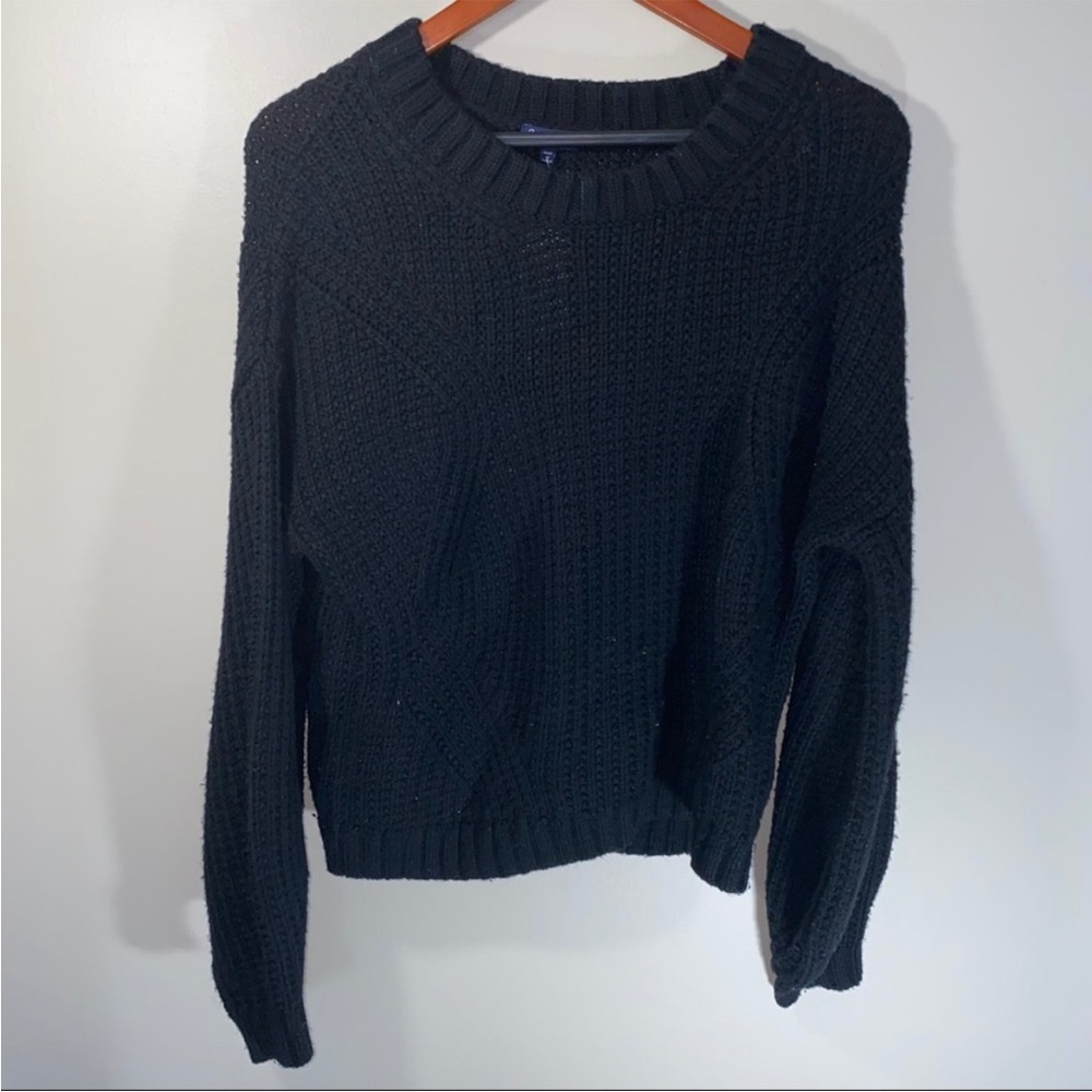 Splendid Black Chunky Knit Sweater Size Small New